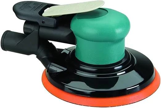 Dynabrade (59029) Dynorbital-Spirit 6" (152 mm) Diameter Random Orbital Sander, Central Vacuum | Proportionate 3/16" (5 mm) Diameter Orbit | 12000 RPM Pneumatic Motor