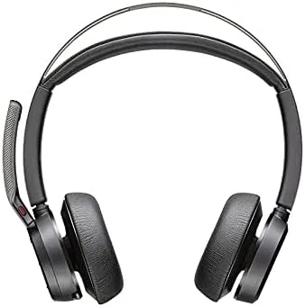 Poly - Voyager Focus 2 UC USB-C Headset (Plantronics) - Bluetooth Dual-Ear (Stereo) Headset with Boom Mic - USB-C PC/Mac Compatible - Active Noise Canceling - Works with Teams, Zoom (Certified) & More