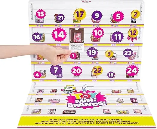 Mini Brands Toys Limited Edition Advent Calendar by ZURU - 24 Day Advent Calendar 2023, Includes 4 Exclusive Minis, Real Miniature Brands Collectibles