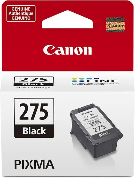 Canon PG-275 Genuine Black Ink Cartridge, Compatible with TS3520/3522, TR4720/4722, TS3720/3722