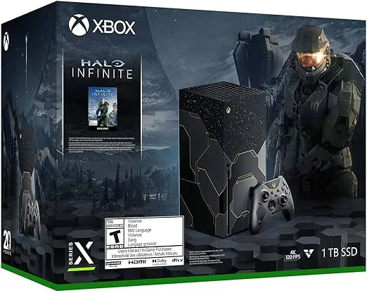 Microsoft 1TB Xbox Series X Halo Infinite Limited Edition Bundle - Backward Compatible with Thousands of Games, 16GB GDDR6 Memory, 4K UHD Blu-Ray, Up to 8K HDR