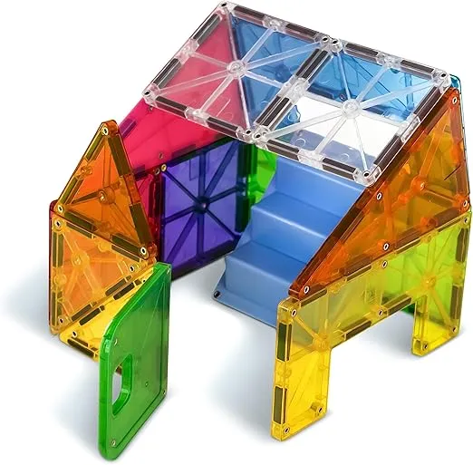 MAGNA-TILES House 28-Piece Magnetic Construction Set, The ORIGINAL Magnetic Building Brand