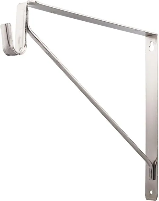 Hardware Resources 1530SN Shelf and Rod Support Bracket, Satin Nickel