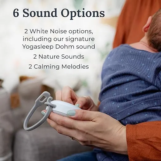 Yogasleep Hushh 2 Portable Sound Machine For Baby and Kids, Backlit Buttons & Night Light, More Durability, 6 Soothing Natural Sounds, Easy To Use Timer, Volume Control & Toddler Lock, Noise Canceling