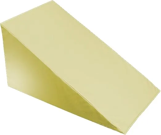7”, 10”, 12”- inch Foam Bed Wedge Zippered Cover/Pillow Replacement Cover (24" X 24" X 12", Ivory)