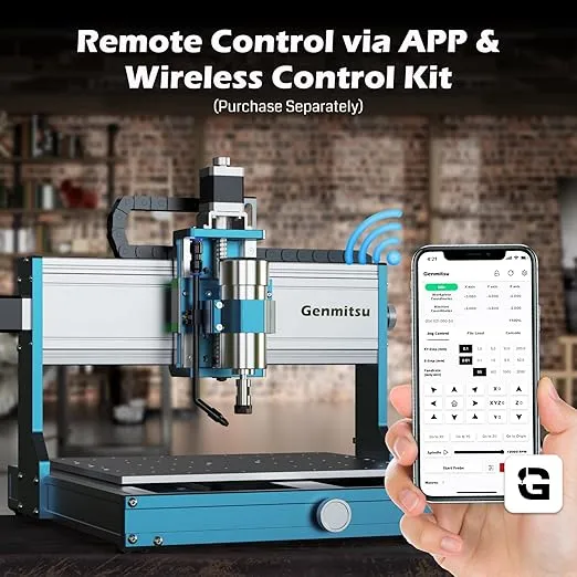 Genmitsu 3030-PROVer MAX CNC Router Machine with Linear Guide & Ball Screw Motion, Achieve ±0.05mm Accuracy for High Precision Metal Aluminum Copper Acrylic Engraving, Supports 4th Axis Rotary Kit