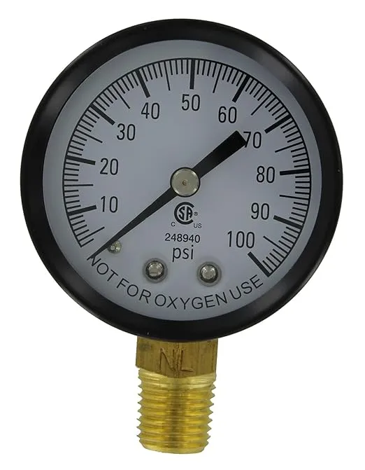 SIMMONS MFG 1305 100PSI 1/4" PRESURE Gauge