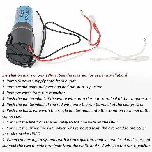 RCO410 3in1 Hard Start Capacitor by Seentech - Compatible with Refrigerators & Freezers 1/4-1/3 H.P. 115VAC – Repalces Model: TJ90RCO410, AP4503017, 600-410, ERP410, HS410, RC0410, RCO-410 (Pack of 3)