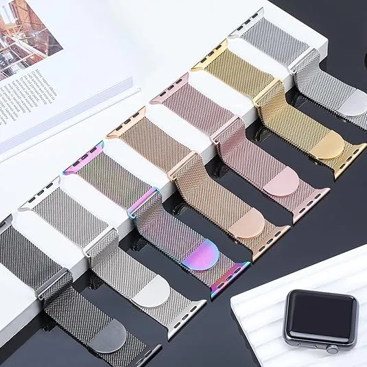 ZALAVER Metal Band Compatible with Apple Watch Bands 38mm 40mm 41mm 42mm 46mm 44mm 45mm 49mm Women Men,Adjustable Magnetic Stainless Steel Mesh Strap for iWatch Ultra/Ultra 2,Series 10 9 8 7 6 5 4 3 2 1 SE