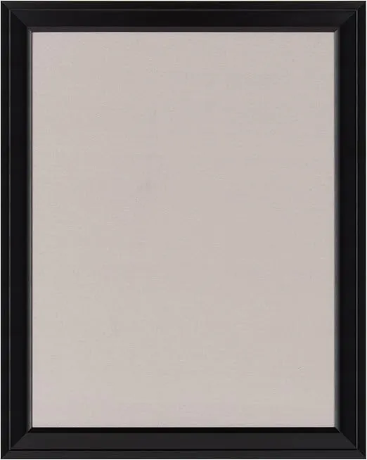 DesignOvation Bosc Framed Linen Fabric Pinboard, 23.5 x 29.5, Black