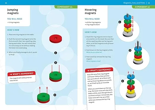 Thames & Kosmos Magnetic Science | 33 STEM Experiments | Ages 8+ | Learn About Earth’s Magnetic Poles | Discover How Invisible Magnetic Fields Work | Full-Color 48-Page Manual
