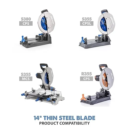 Evolution Power Tools 14BLADETS Tooth Thin Steel Cutting Blade, 14-Inch x 90-Inch , Blue