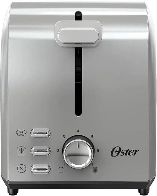 Oster 2-Slice Toaster with Extra Wide Slots, Stainless Steel