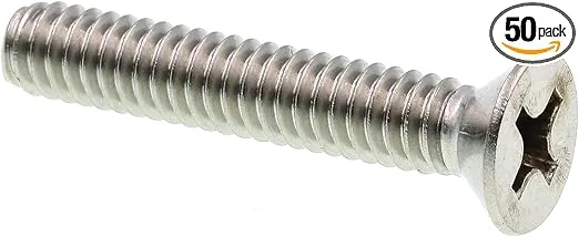 Prime-Line 9001954 Machine Screws, Flat Head, Phillips Drive, 1/4 In.-20 X 1-1/2 in (50 Pack)