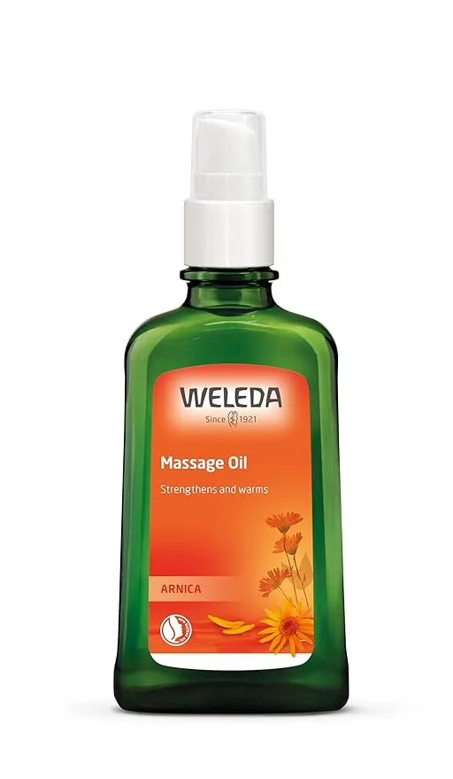 Weleda Arnica Muscle Massage Oil, 3.4 Fluid Ounce, Plant Rich Massage Oil with Birch, Sunflower and Olive Oils
