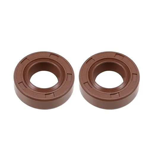 uxcell Oil Seal 12mm Inner Dia 22mm OD 7mm Thick Fluorine Rubber Double Lip Seals 2Pcs
