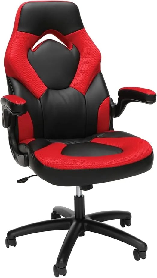 RESPAWN 3085 Gaming Chair - Gamer Chair and Computer Chair, Gaming Chairs, Office Chair with Integrated Headrest, Gaming Chair for Adults, Office Chairs Adjustable Tilt Tension & Tilt Lock - Red