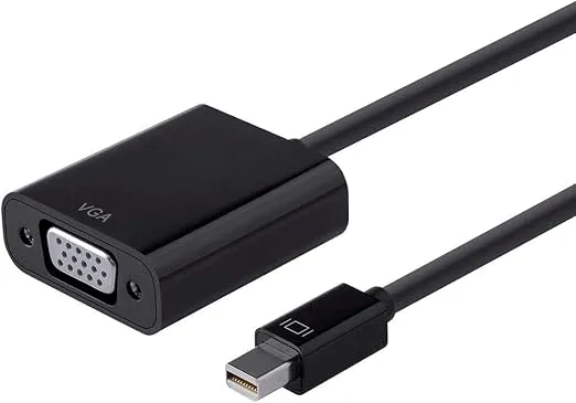 Monoprice Mini DisplayPort 1.2a / Thunderbolt to VGA Active Adapter, Black