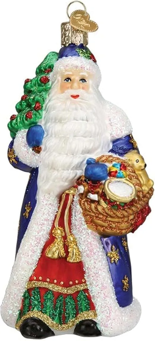 Old World Christmas Regal Father Christmas Glass Blown Ornament for Christmas Tree