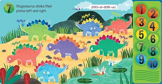 1234 Count Like a Dinosaur - Counting Sound Book - PI Kids