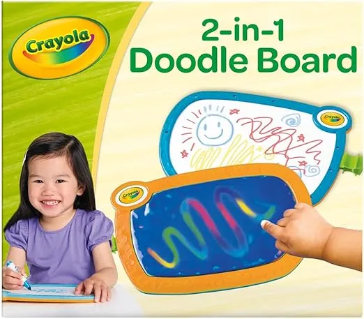 Crayola 2-in-1 Doodle Board, Toddler Drawing Board, Kids Drawing Tablet, Travel Activity, Toddler Learning Toy, Holiday Gift for Toddlers, 3+