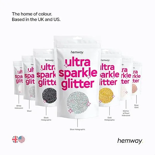 Glitter Silver Holographic Ultra Sparkle Sequins Nail Face Festival Christmas Halloween Makeup Ultrafine 100g / 3.5oz