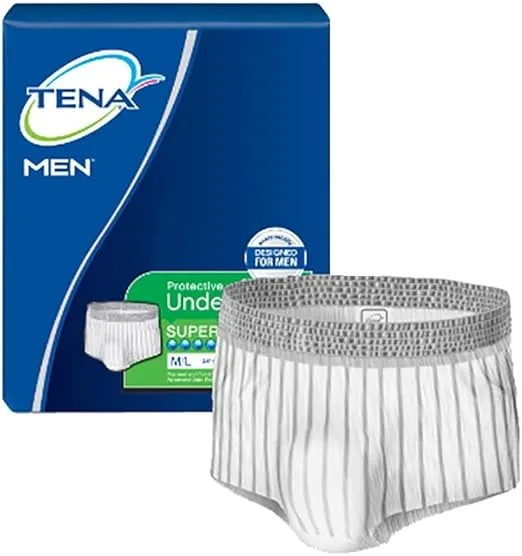 Tena Incontinence/Bladder Control Underwear for Men, Protective, Medium/Large, 16 ct