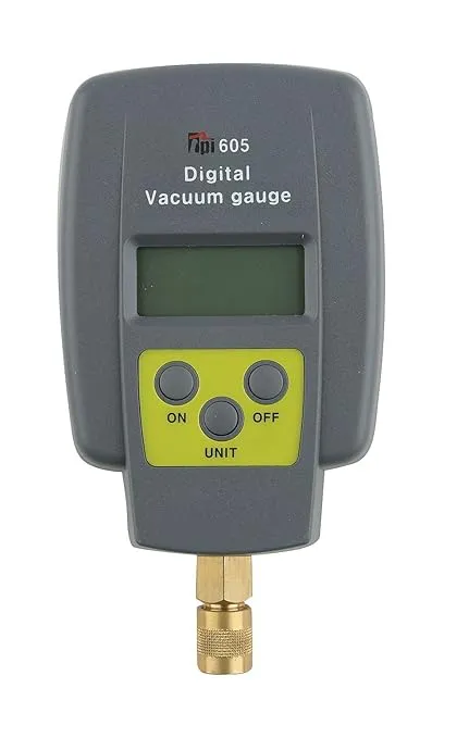 TPI 605 Single Input Digital Vacuum Gauge, 5 Digit LCD, +/-10 percent Accuracy, 1 micron Resolution, 12000 to 15 micron Range