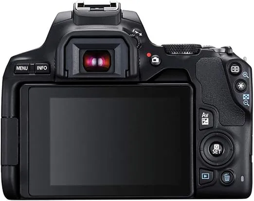 CANON EOS Rebel SL3 DSLR Camera, Built-in Wi-Fi, Dual Pixel CMOS AF and 3.0 inch Vari-Angle Touch Screen, Body, Black