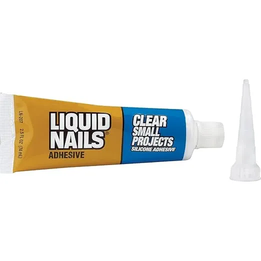 Liquid Nails Clear Small Projects Silicone Adhesive, 2.5 oz
