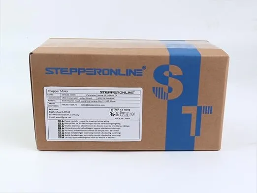 STEPPERONLINE Nema 23 Stepper Motor 2.4Nm(339.79oz.in) 4.0A 8mm Shaft 57x57x82mm 4 Wires