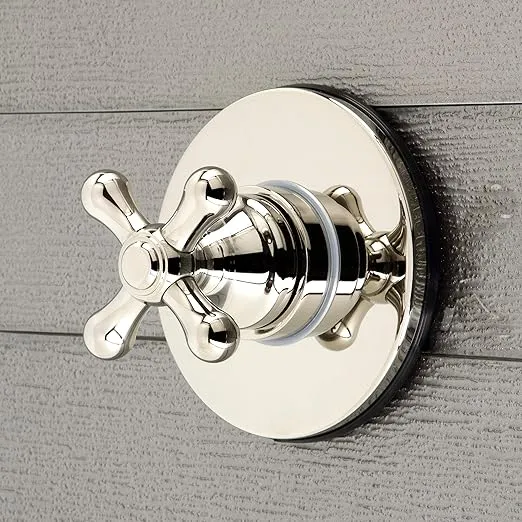 Kingston Brass KS3036AX 3-Way Diverter Valve with Trim Kit, Polished Nickel