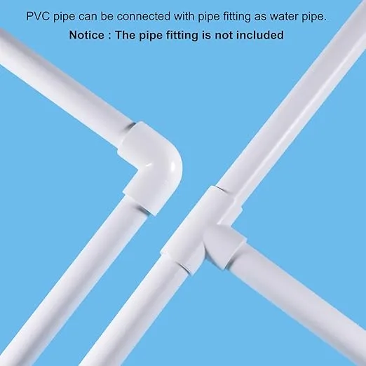 MECCANIXITY PVC Rigid Tube Round Pipe Tubing Hardware Tubing 16mm ID 20mm OD 20cm/8" Length White High Impact for Water Pipe, Crafts, Cable Sleeve