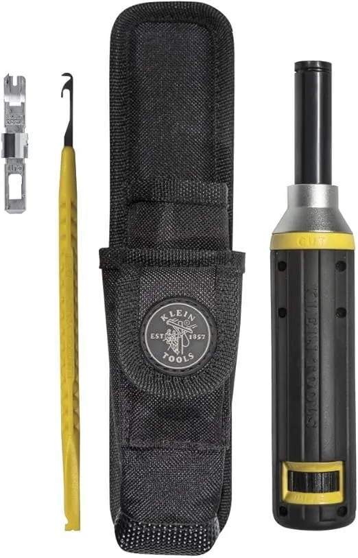 Klein Tools VDV427-822 Impact Punchdown Tool Kit for 110 and 66 Panels, Cushion Grip, 4-Piece Set
