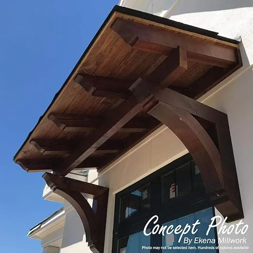 Ekena Millwork BKT06X20X24THR04SWR Thorton Craftsman Smooth Bracket, 5.5" Width x 20" Depth x 24" Height, Western Red Cedar