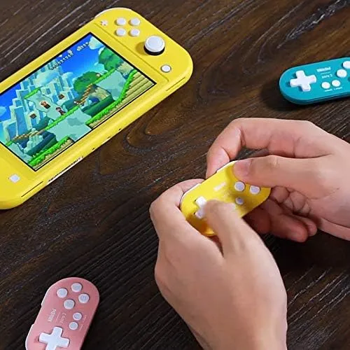 8Bitdo Zero 2 Mini Bluetooth Gamepad for Switch Windows Android MacOS Steam Raspberry Pi (Yellow)