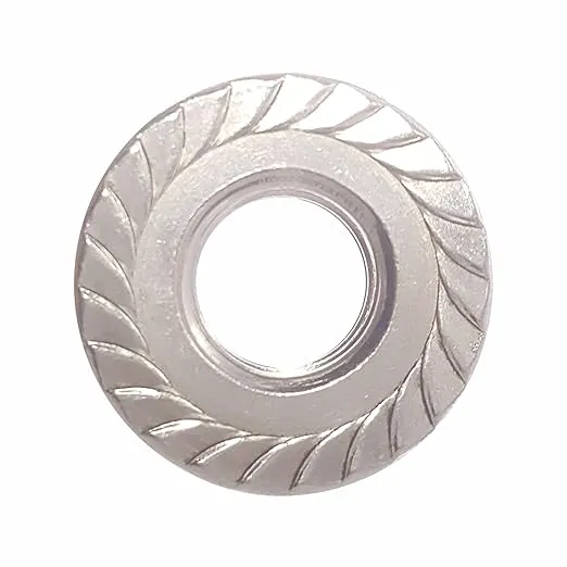 Serrated Flange Nuts - 3/8"-24 (25-Pack) Fine, Plain Finish, Stainless Steel 18-8 Hex Lock Hardware Nuts for Industrial & Home Use