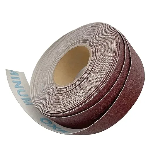 180 Grit Continuous Sandpaper Roll 1" x 26 Feet Emery Cloth Aluminium Oxide Abrasive Sandpaper Roll Drum Sander Sandpaper Rolls for Wood Furniture Finishing Metal Sanding Automotive Polishing