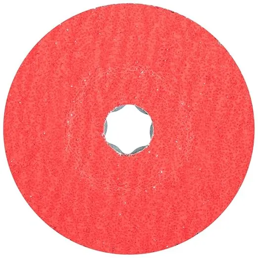 PFERD COMBICLICK Fibre Disc, 25 pc. | 4-1/2 inch Dia. | 24 grit | Ceramic Oxide CO-Cool Grain | 40725 – for Aggressive Grinding with Maximum Stock Removal Rate on Hard Materials