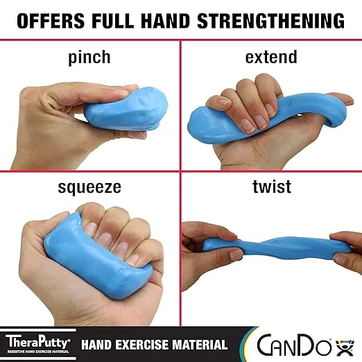 CanDo TheraPutty Standard Hand Exercise Putty For Rehabilitation, Exercises, Hand Therapy, Occupational Therapy, Hand Strengthening, Improve Motor Skills, Stress Relief