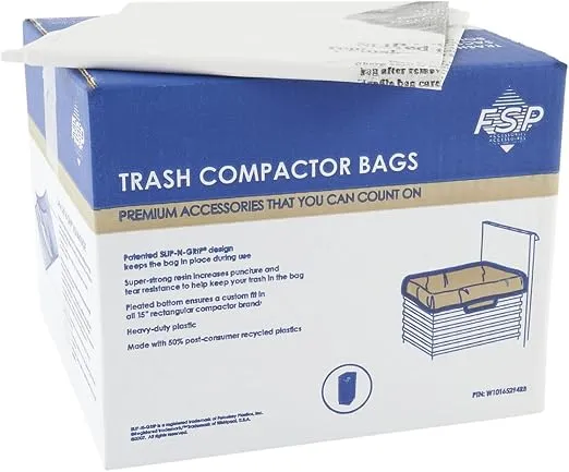 Whirlpool W10165294RB Trash Compactor ct, 60 Bags, Count