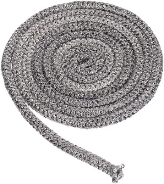 PATIKIL 3/8"x 86" Wood Stove Gasket, Graphite Fiberglass Round High-Temperature Resistance Seal Rope Replacement for Stoves Fireplace Door, Black