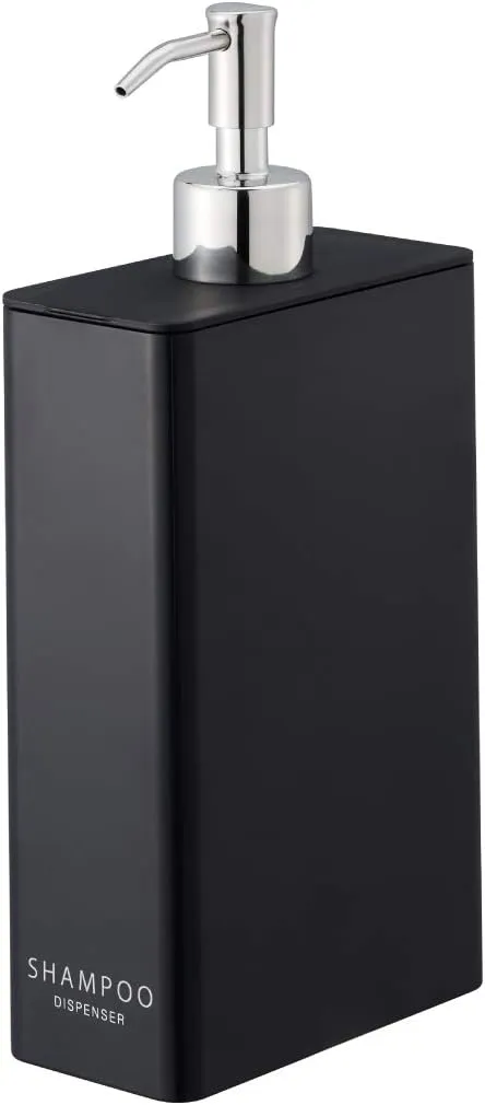 Yamazaki Tower Shampoo Dispenser Black Rectangular