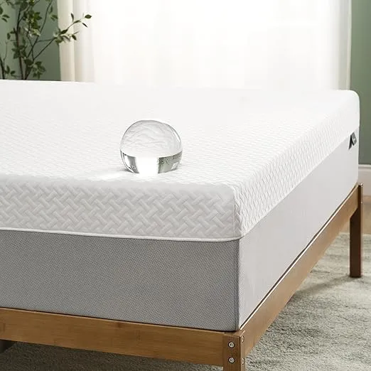 ZINUS 12 Inch Green Tea Essential Memory Foam Mattress [New Version], Twin, Fiberglass Free, Medium Feel, Breathable Airflow Memory Foam, Certified Safe Foams & Fabric, Mattress in A Box