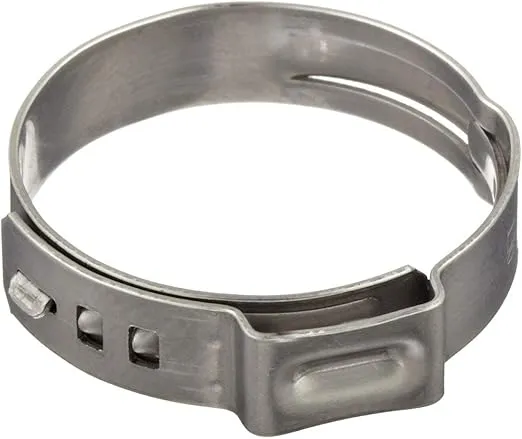 Oetiker Stepless Size 5/8" (15.7 mm), Ear Clamps, 50-Pack Single Ear Hose Clamps (50)