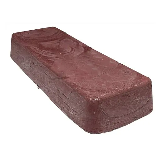 Benchmark Abrasives Red Buffing Compound for Polishing Removing Scratches from Soft Precious Metals, Jewelry, Aluminum, Gold, Silver, Copper, 1 Pound Bar (Jewelers Rouge)