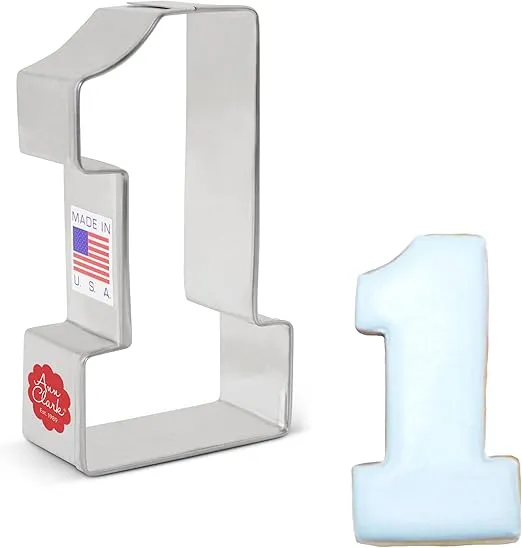 Number One #1 Cookie Cutter, 3.25" Made in USA by Ann Clark