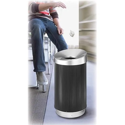 Safco At-Your-Disposal, Modern Vertex Trash Can, Puncture & Moisture Resistant, 38 Gallons
