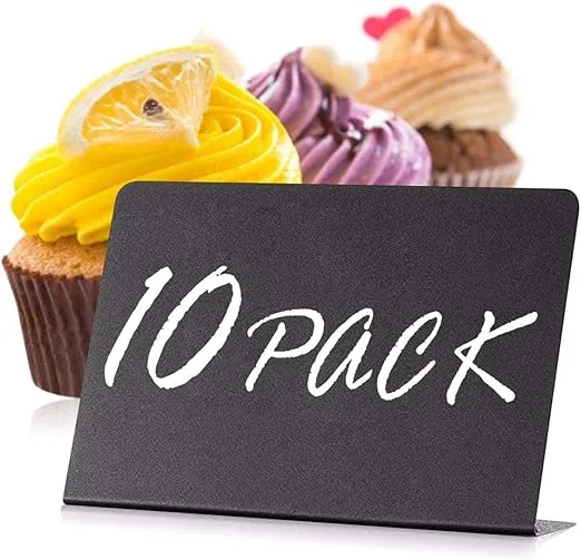 10 Pack Mini Chalkboard Signs for Food 3x4 inch - Party - Buffet - Tables - Wedding - Bakery - Small Chalkboard Signs - Mini Chalkboard Signs for Food - Chalkboard Buffet Signs - Table Sign Chalkboard