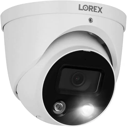 Lorex Fusion 4K (16 Camera Capable) 4TB Wired NVR System with Dome Cameras Featuring Smart Deterrence and Two-Way Talk